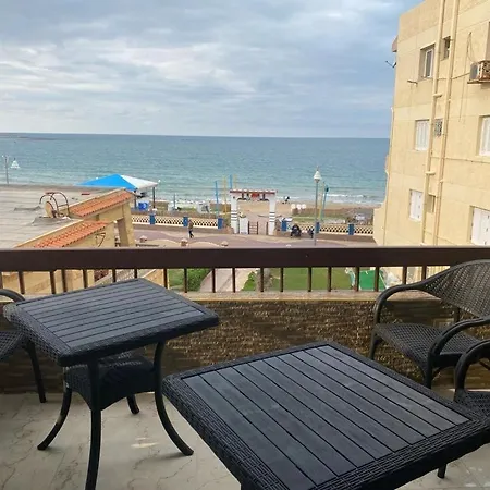 Maxeem Direct Sea View Apartment: Beachfront Luxury in Maamoura Alexandria Exterior photo