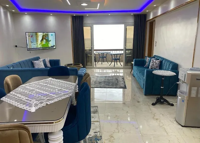 Maxeem Direct Sea View Apartment Super Lux 2 Bed Rooms Maamoura Beach شاليه سوبر لوكس مجموعه مكسيم شاطىء المعموره على البحرمع كارنيهات بوابه طول السنه و الشاطىء الخاص من اول مايو الى نهايه اكتوبر للعائلات